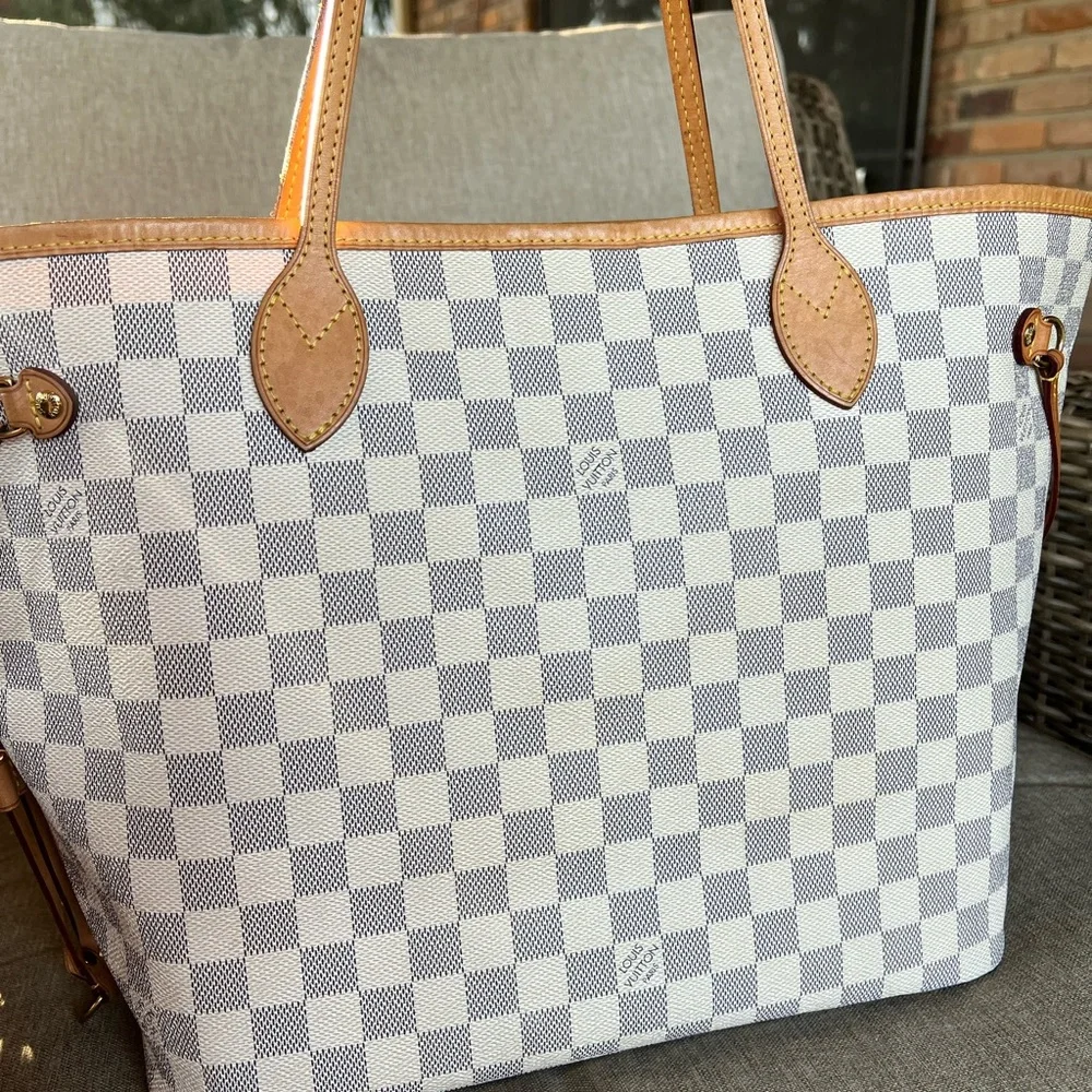Louis Vuitton Damier Azur Tote with Vachetta Trim - Picture 15 of 16